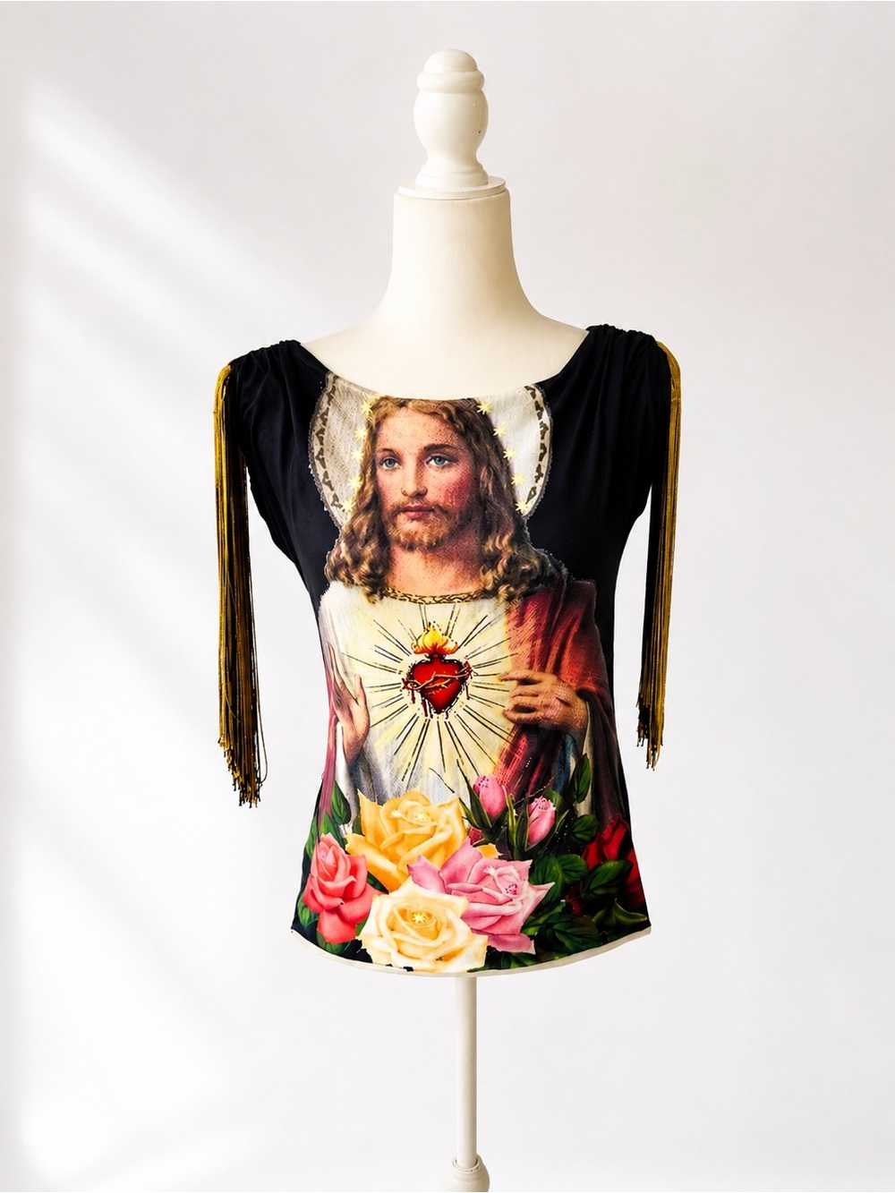 Tina Neumann Sacred Heart Fringe Top